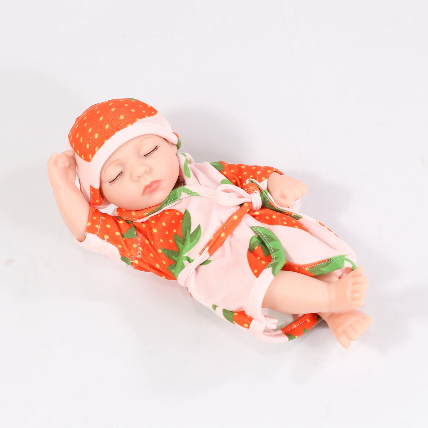 19cm Silicone Reborn Dolls Lifelike Reborn Baby Toys Waterproof Doll Cute Mini Sleep Soother Doll for Girls Birthday Gift