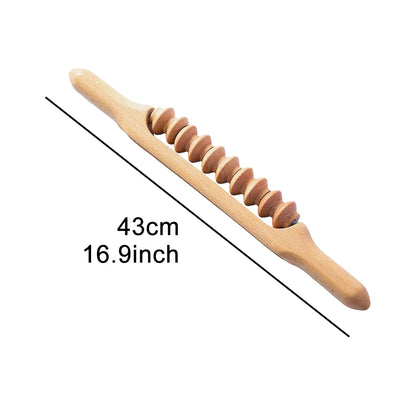 1pc Massage Roller Wooden Therapy Massage Tool Handheld Trigger Point Manual Muscle Relaxation Rolle Stick