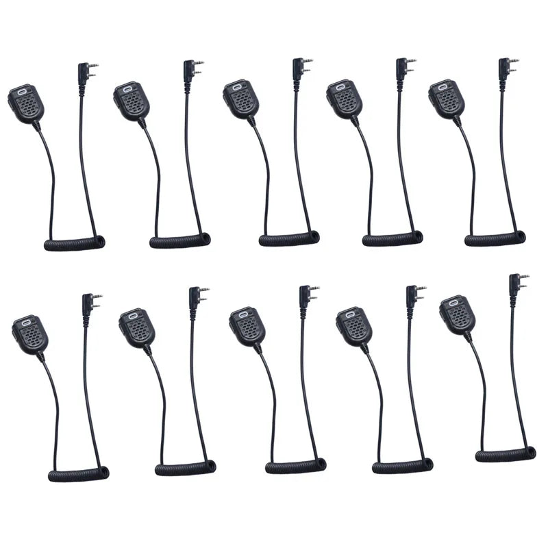 10pcs Baofeng Uv-5R Walkie Talkie Handheld PTT Mini Mic Microphone Speaker For KENWOOD TK-3107 BAOFENG 888s GT-3TP HYT Ham Radio