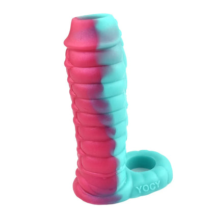 Angry Dragon Hollow Penis Dilator Extender Cock Ring Delay Ejaculation Dick Condoms Sleeve Silicone Cover Enlargement Sex Toys