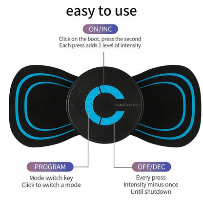 Electric Neck Massager Rechargeable EMS Pulse Cervical Back Muscle Muscle Relax Spine Vertebra Massage Pads Support Dropshipping