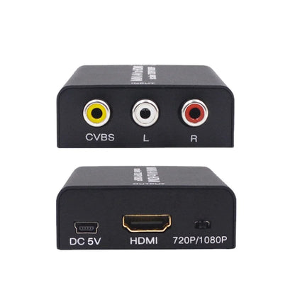 AV-to-HDMI mini-converter, AV-to-HDMI high-definition converter, RCA adapter, multifunctional HDMI converter.