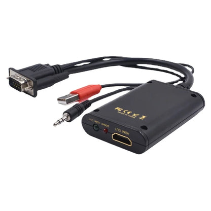 VGA To HDMI Converter - Audio Input with USB Power Supply - VGA To HDMI Female Video Audio Converter