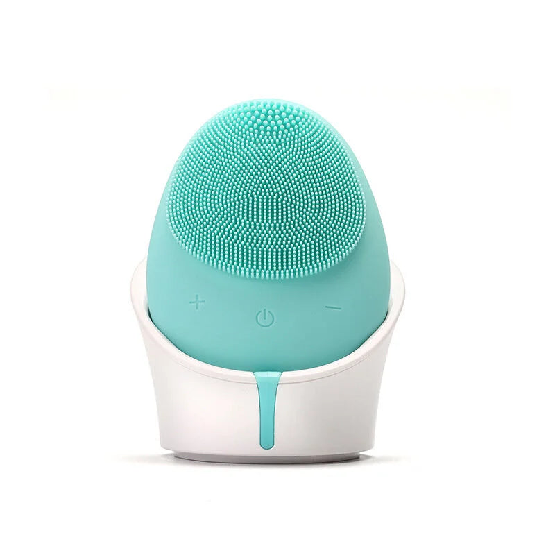 Ultrasonic Silicone Face Cleansing Brush Electric Wireless Charger Waterproof Facial Cleansing Instrument Massage Relaxation