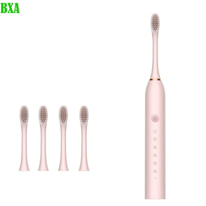 New Ultrasonic Sonic Electric Toothbrush for Adult & Children USB Charge Rechargeable Soft Fur Waterproof Tooth Brush Washable