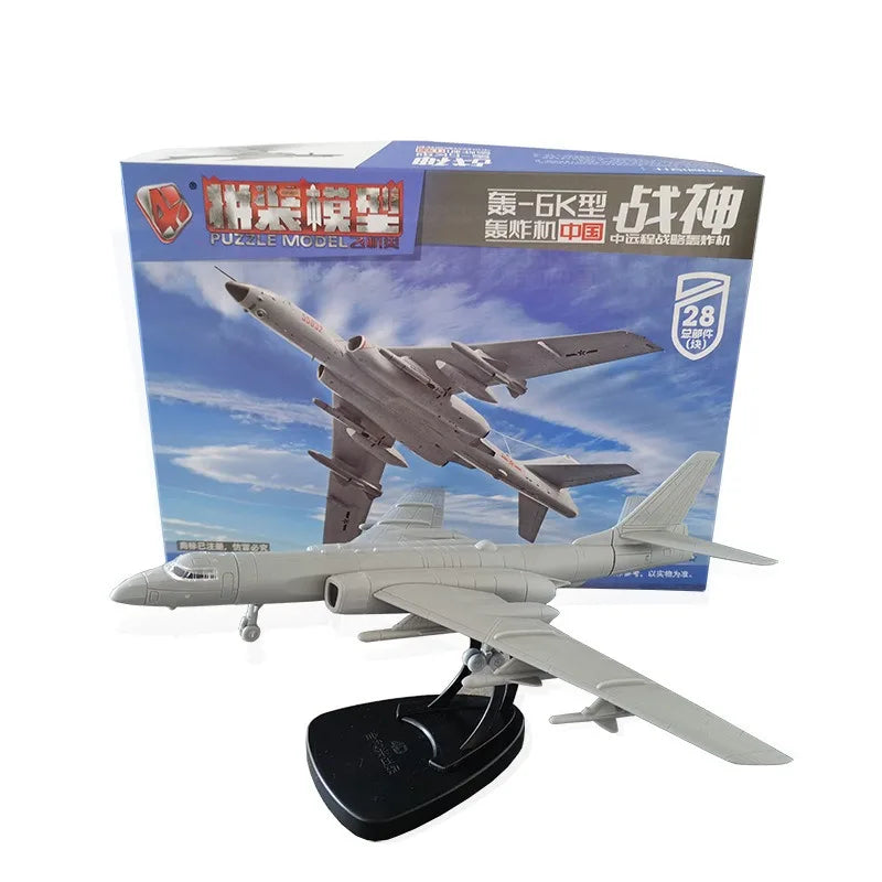 4D Assembled Model 1/144 China H-6K Bomber American C130 Hercules Transport Aircraft Model Military Aircraft Toys Decoration