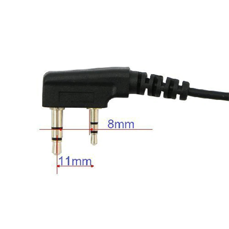 10PCS Baofeng Two Way Radio Clone Cable 2 Pin K Head Cloning Date Copy Cord for Wouxun Kenwood Linton Puxing HYT Walkie Talkie