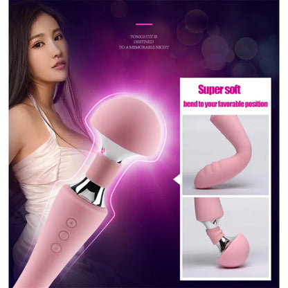 1PCS Powerful 10-Speed Waterproof Vibrator with Header USB Rechargeable Dual Motor Clitoris G-spot Vibrator Sex Toys For Women