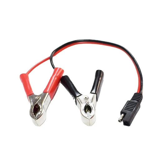 36cm Upgraded Pure Copper 2mm² 20A High-Power Battery Clamp, 75mm Crocodile Clip To SAE Plug Power Cable