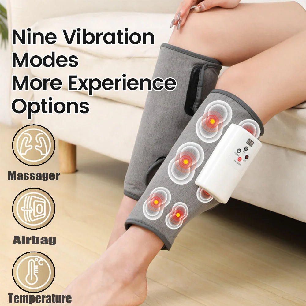 Electric Vibrating Leg Massager Hot Compress Professional Pressure Therapy Foot Massage Air Compresses Muscles To Relieve Pain