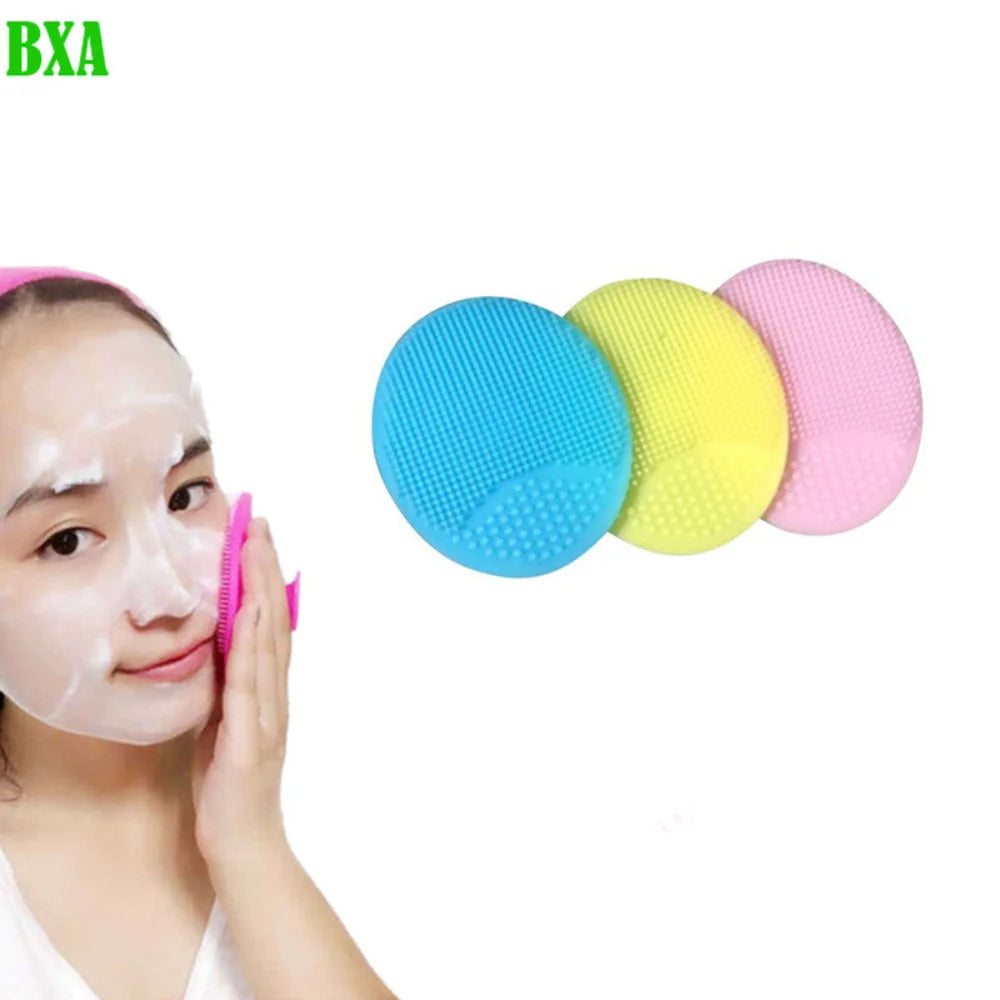 2PCS Silicone Soft Deep Cleaning Face Brushes Cleansing Brush Washing Pad Facial Exfoliating Blackhead Face Cleansing Brush Tool