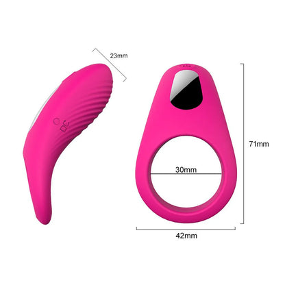 Wireless Remote Control Cock Ring with 9-Speeds Dual Vibration Delay Ejaculation  Clitoral Stimulator Sex Toys for Men Couple