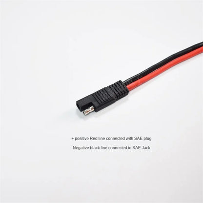 31cm Pure Copper 10AWG 5.3mm² Battery To Solar Panel SAE Extension Cable