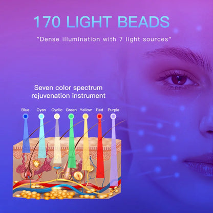 LED Light Moisture Spectrometer Moisturizing Spray Water Treatment Acne Facial Beauty Light Therapy Machine Face and Body Device