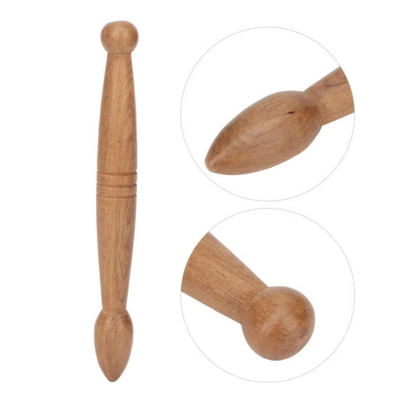 4pcs Wood Body Massage Tool Foot Reflexology Acupuncture Thai Massager Stick Therapy Meridians Scrap Lymphatic Health Care