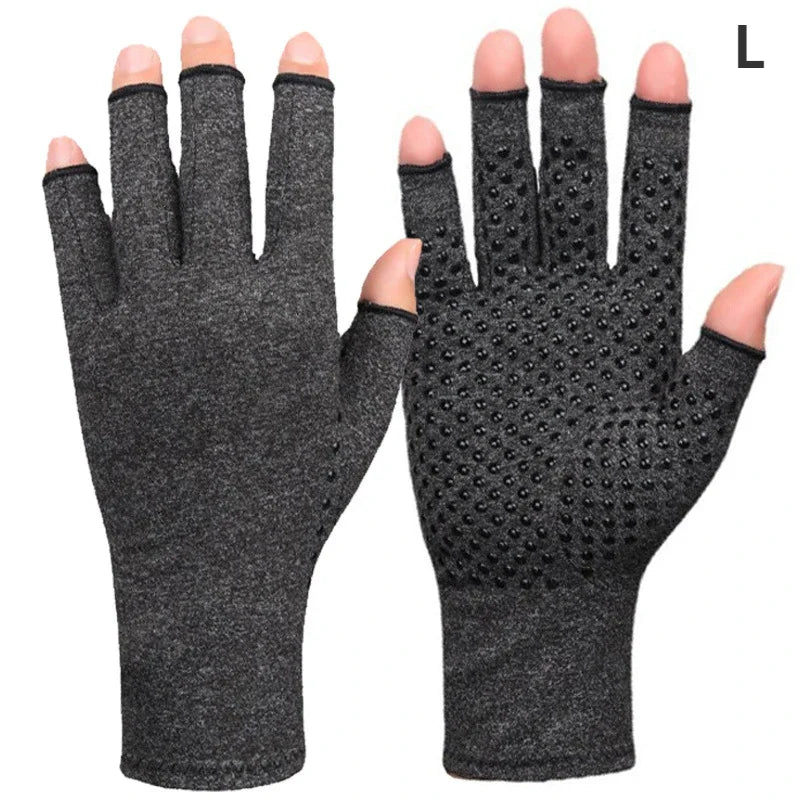 1PCS Protective Gloves Hand Brace Women Men Therapy Wristband Hemp Grey Compression Arthritis Gloves Wrist Support Cotton Joint