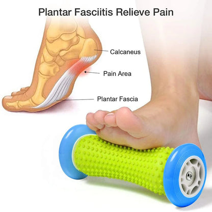 Foot Roller Massage Relives Plantar Fasciitis and Heel Arch Pain Reflex Massage Back Leg Hand Muscles Relax Heat