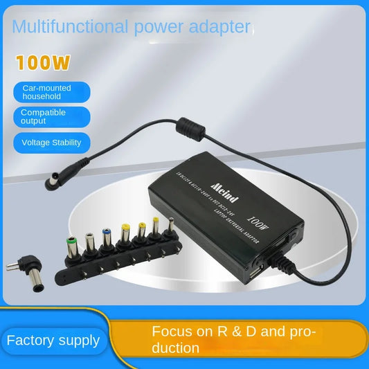 100W Universal Multifunction laptop Power Supply adapter car charger for laptop/Mobile Phone/Notebook USB Power with 8 connector