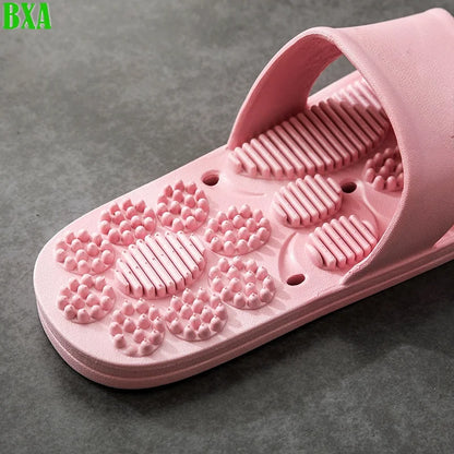 1pair Foot Massage Slippers for Woman Bath Slippers Tension Relief Acupuncture Feet Massager Household Slipper Foot Health Care