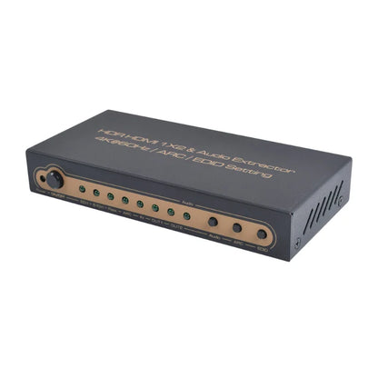 4K HDR HDMI 1x2 Splitter with Audio Extractor - HDMI 2-Port Distribution, Audio Extraction