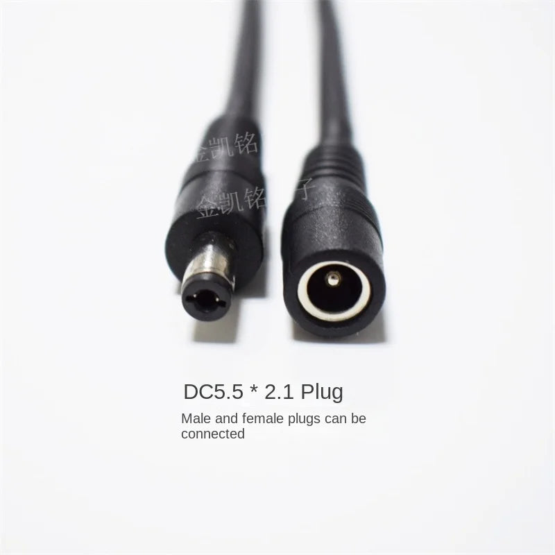 Thick Copper 1.5mm² 12V Universal Monitoring Power Extension Cable - DC5.5*2.1 Male To Female - High Current