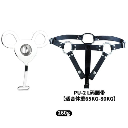 Wearing Stainless Steel Men's Flat Plate Negative Chastity Lock, Mannequin Urethral Tray, Cock Cage Sheet, Adult Sex Erotic Toys