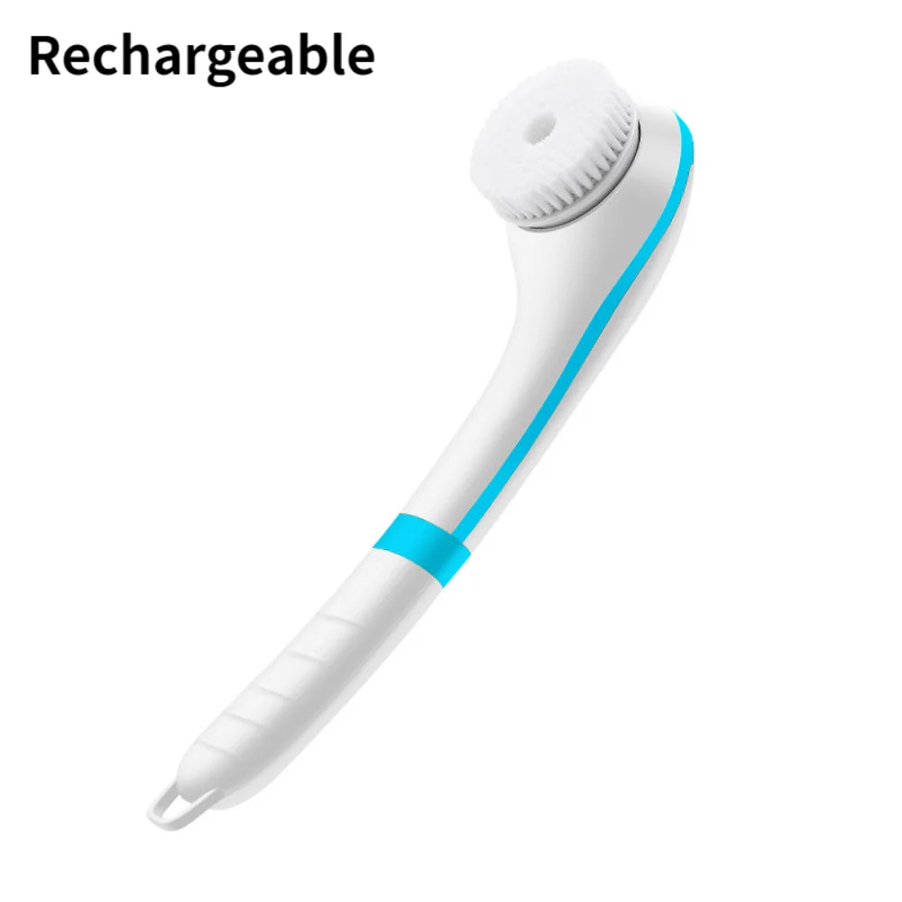 Long Handle Bath Brush Electric Body Massager Multifunction Cleaning Brush for Home Back Massage Automatic Rubbing Mud Brush