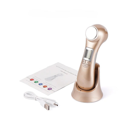 Chin Slimming Facial Treatment Tool 6-in-1 EMS Microcurrent Therapy Skin Lift Massager LED Photon Rejuvenation Beauty Machine