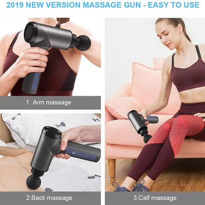 Electric Massage Gun Vibration Muscle Massager Muscle Pain Management Training Exercising Body Relaxation Shaping Muscle Relax