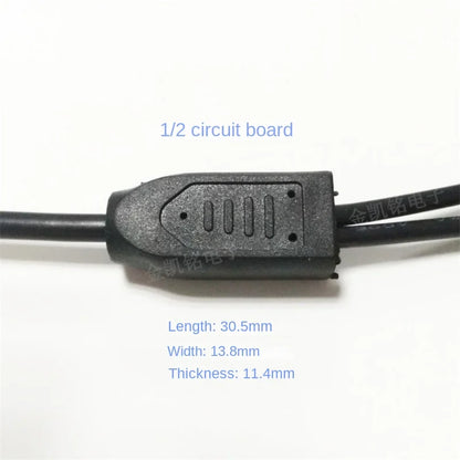 12V Surveillance Power Cable - DC5.5*2.1mm Female To Dual Male - Pure Copper - One-to-Two DC Splitter Cable