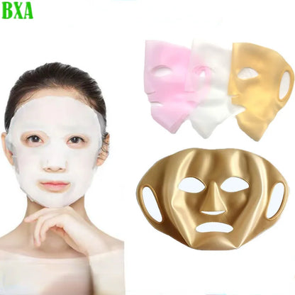 4 Colors Silicone Face Mask Reusable Moisturizing Lifting Firming Anti Wrinkle V Shape Face Firming Gel Sheet Mask Ear Fixed