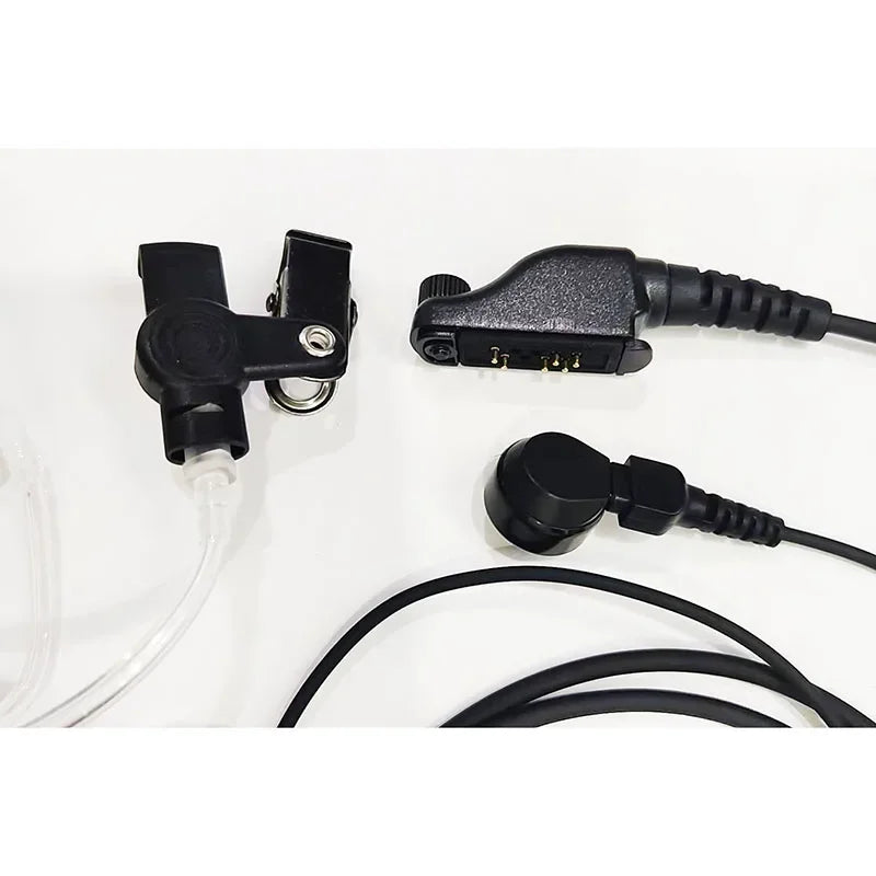 Covert Acoustic Air Tube Earpiece PTT Mic Microphone Headset For Icom IC-F51 IC-F40GS F30GS IC-F60 F80 IC-F3060 IC-M88 Radio