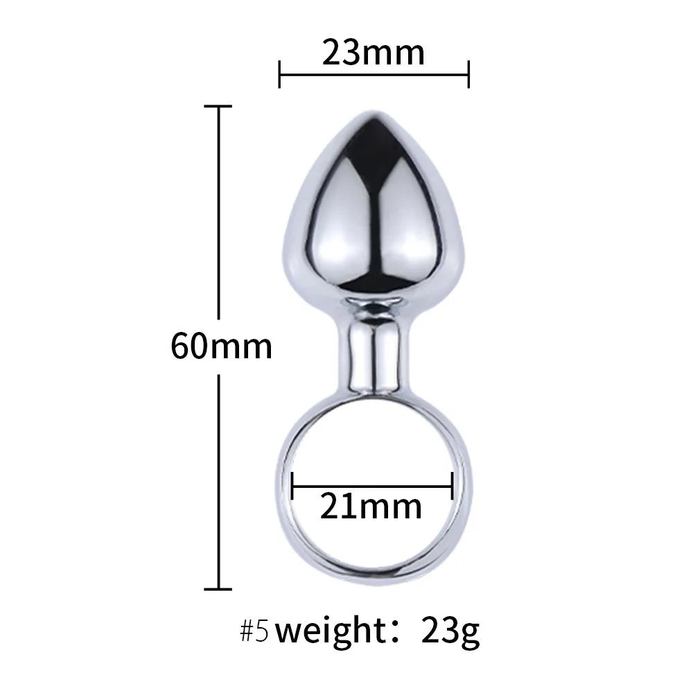 1PCS Metal Mini Anal Plug for Advanced Anal Play Hot/Cool Play Butt Plug Anal Beads Masturbation Anal Sex Toys for Women Men