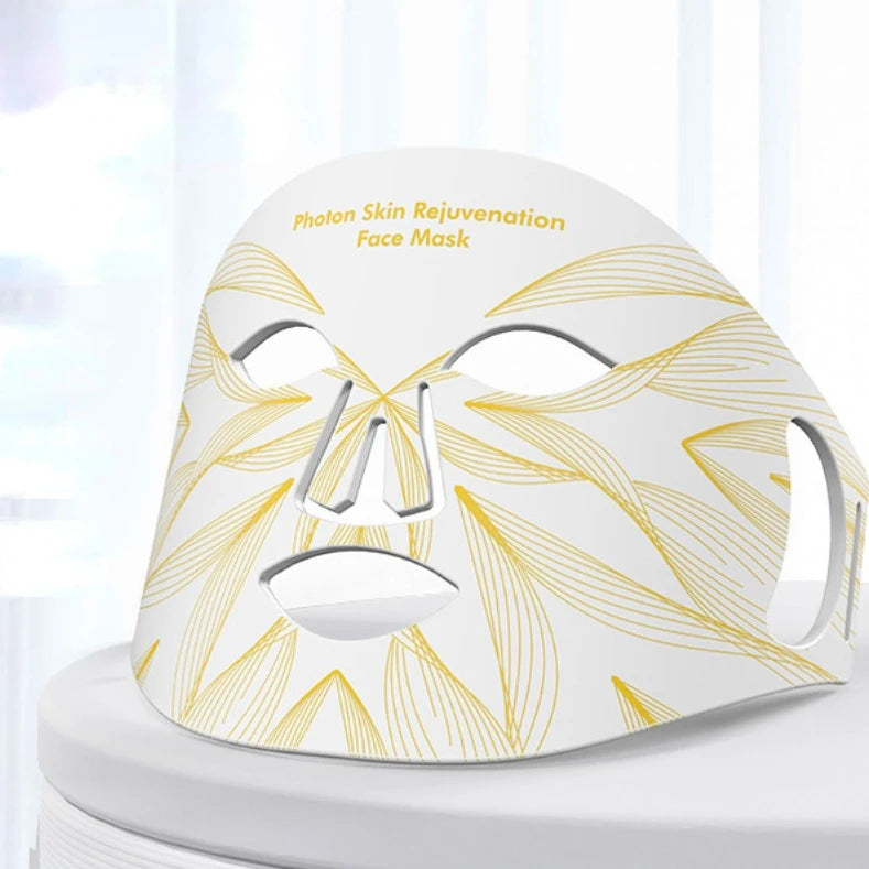 Facial Mask Instrument Silicone Photon Mask LED Row Light Infrared 4-color Skin Rejuvenation Beauty Instrument