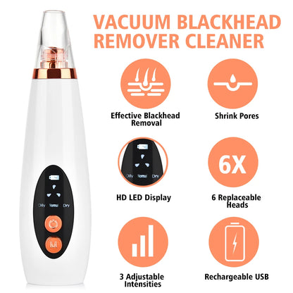 New Electric Blackhead Remover Vacuum Blackhead Extractor Acne Remover Facial Deep Cleansing Pore Cleaner