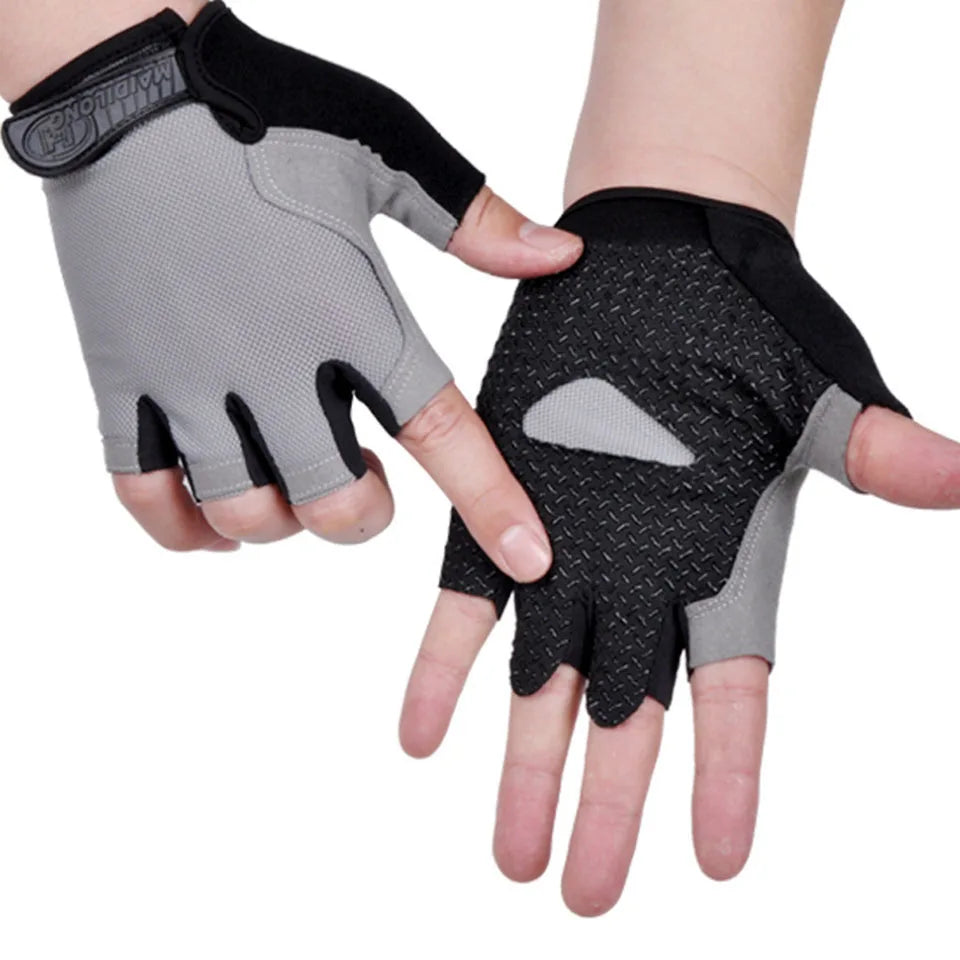 Hot Cycling Anti-slip Anti-sweat Male Female Half Finger Gloves Breathable Shockproof Sports Gloves Cycling Cycling Gloves