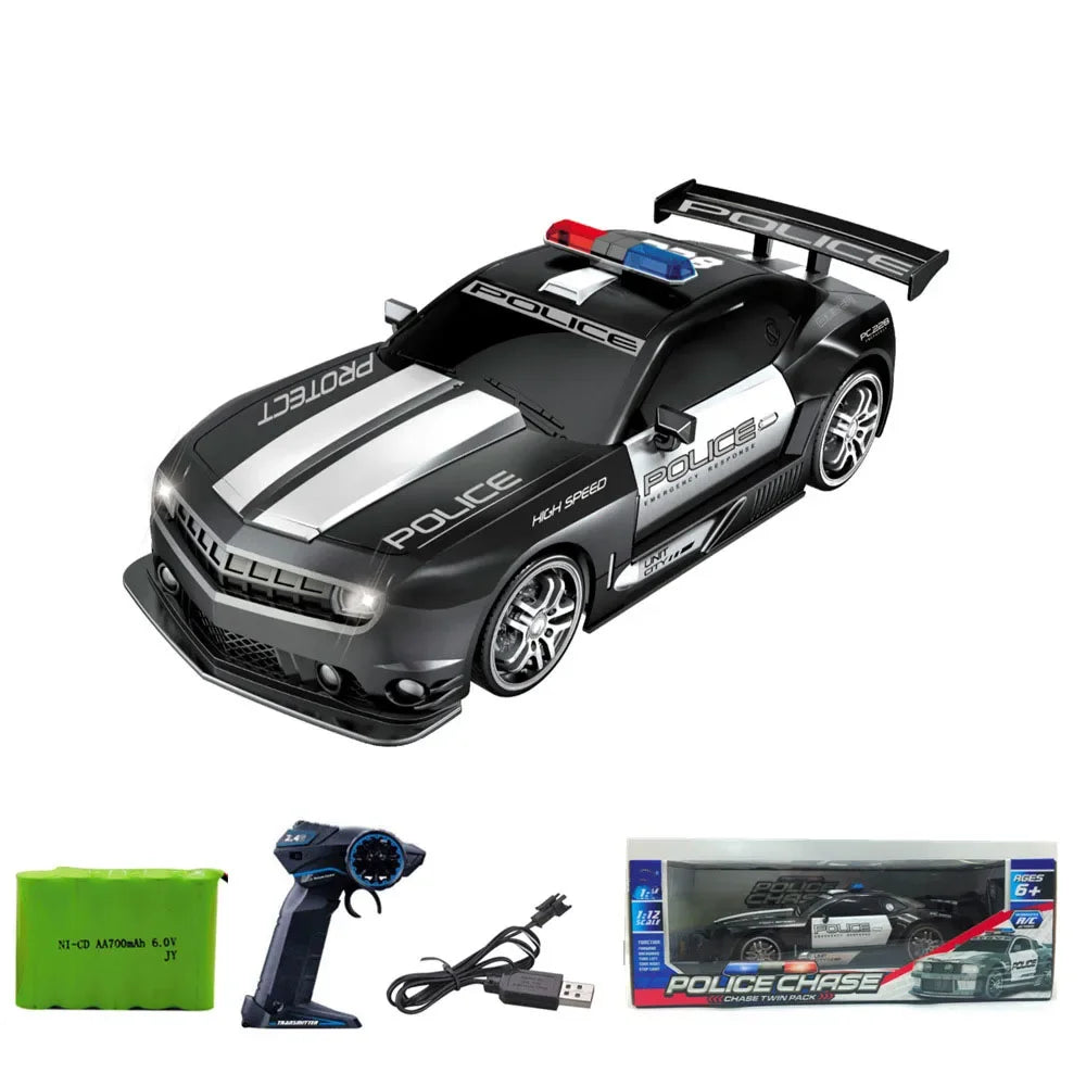 2.4Ghz 1/12 Super Rc Car Radio Remote Control Cars Toy with Lights Durable Chase Drift Vehicle Toys for Boys Kid Child