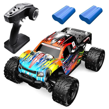 1/18 Scale 4WD Off-Road Monster Trucks RC Cars with 38KM/H High Speed, 2.4 GHz Remote-Controlled Electric All Terrain Car Toys