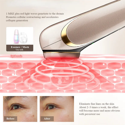 New Facial Massager Radio Mesotherapy EMS Microcurrent LED Photon Therapy Eye Face Lifting Anti Wrinkle Skin Care Beauty