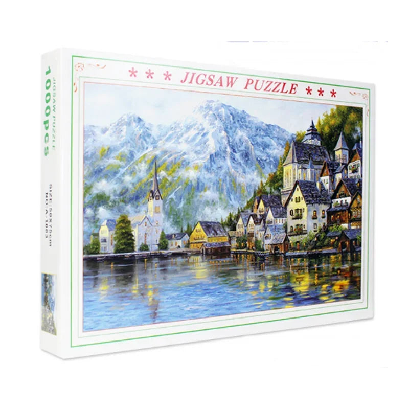 1000-Pieces Paper Puzzle Game DIY Puzzle Toys Landscape Architecture Series Children Adult Educational Leisure Jigsaw Puzzle Toy