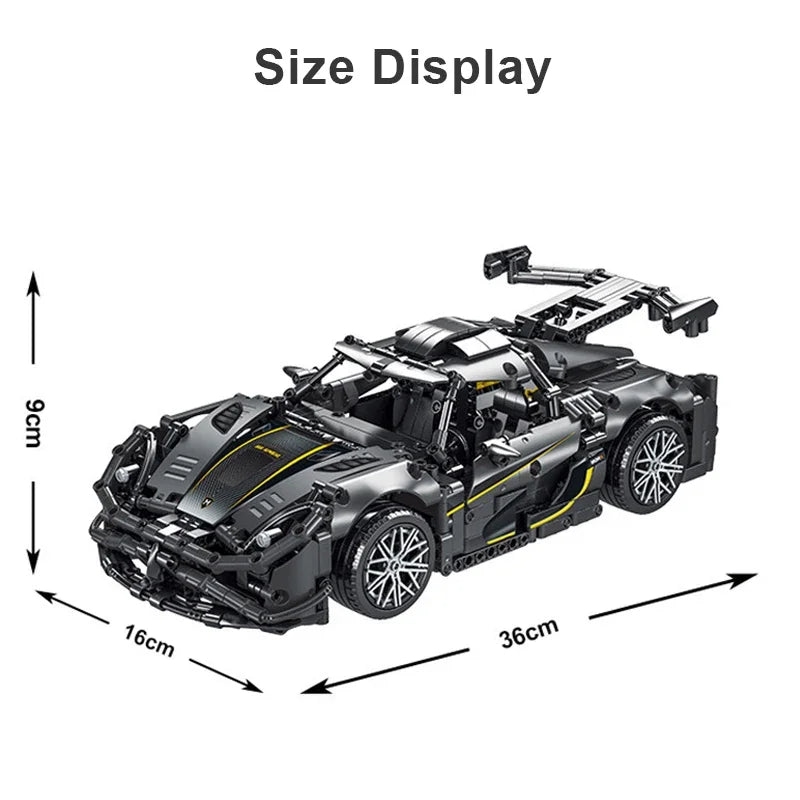 1505PCS Technical MOC Super Speed Car Building Blocks Sport Racing Vehicle Assemble Bricks Toys for Boy Friend