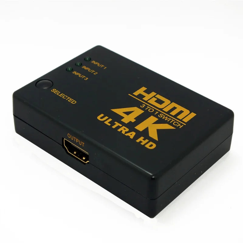 4K*2K HDMI 3x1 Switcher - Supports 1080P and 3D - Rectangle-shaped HDMI Switcher