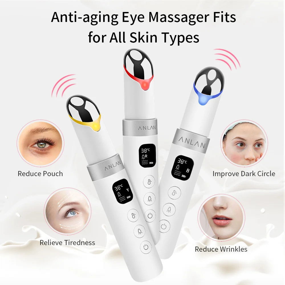 NEW Electric Eye Massager Vibrating Anti-aging Eye Wrinkle Massager Dark Circles Removal Portable Eye Care Thermal Massage