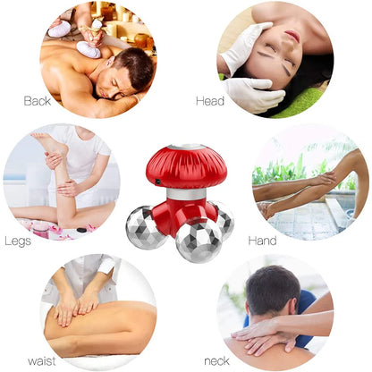 NEW 4 In 1 Handheld Vibrating Massager with 3 Massage Heads for Self Massage Relaxation or Muscle Tension Mini Massager