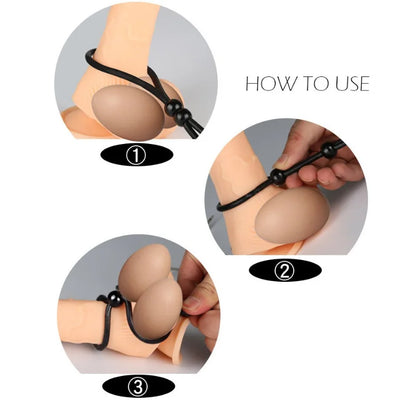 1PCS 3IN1 Silicone 1 Ring/2 Rings/3 Rings Cock Ring Cock String Delay Ejaculation Stronger Erection Male Sex Toys for Couple