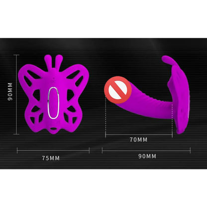 Soft Silicone 12-Frequency Wireless Remote Control Waterproof Butterfly Vibrator Dildos G-Spot Massager Masturbator For Women