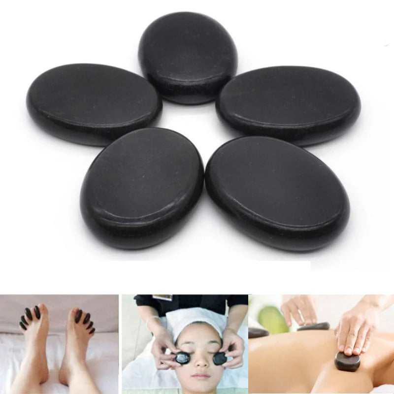 BXA SPA Hot Stone Massage Set Heater Box Relieve Stress Back Pain Health Care Lava Basalt round massage tool Stones