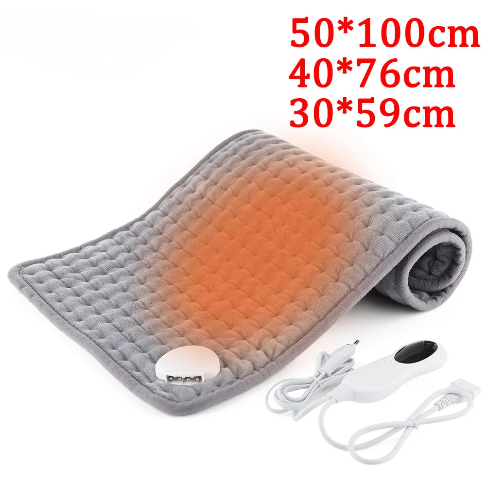 NEW Micro Plush Electric Heating Treatment Pad Winter Warm Washable Blanket Belly Waist Back Heat Pad Muscle Relaxation Support