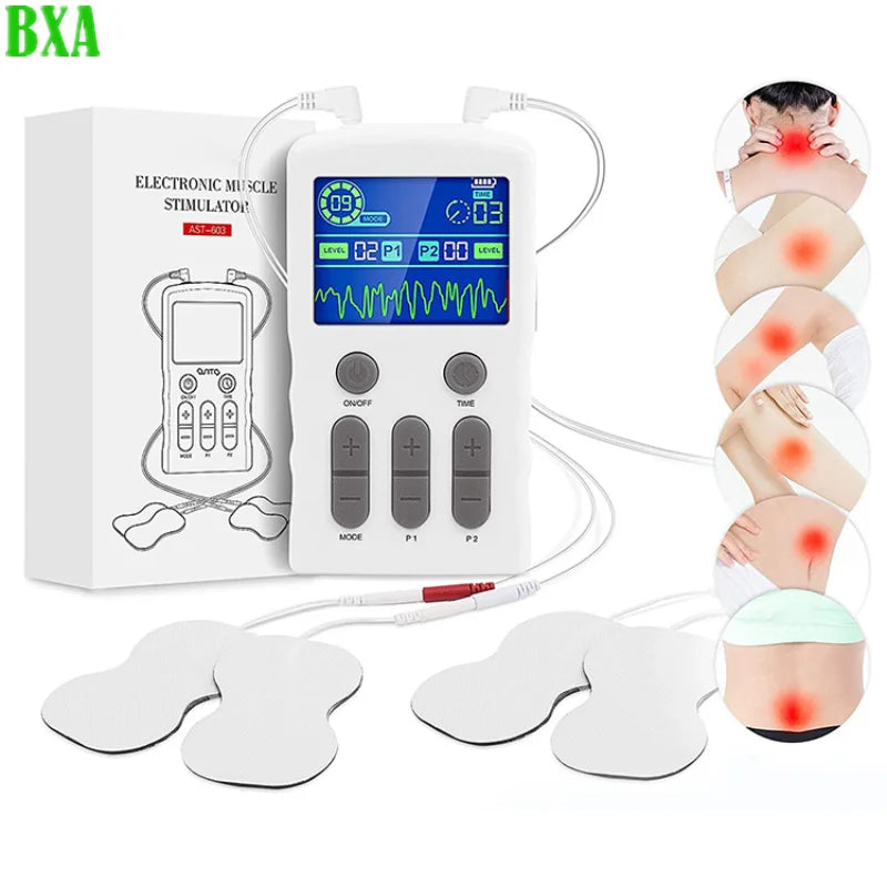 New 25 Modes EMS Full Body Massager Electric Muscle Therapy Stimulator Dual Channel Tens Unit Machine Physiotherapy Pulse