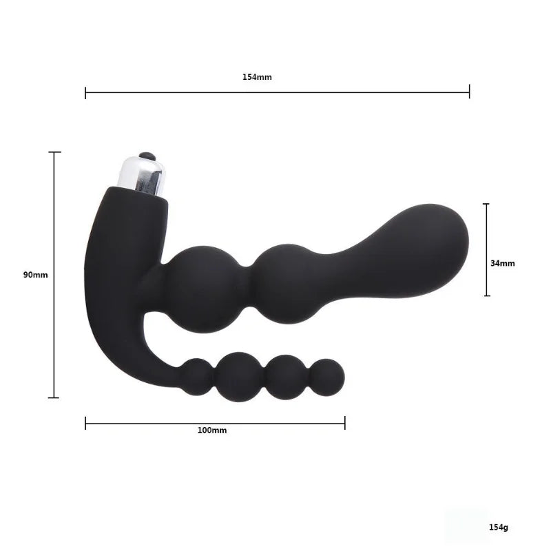 Vibrating Soft Silicone Pull Anal Beads Anal Plug Prostate Massagers Masturbator Vibrator Sex Toys for Men/Women